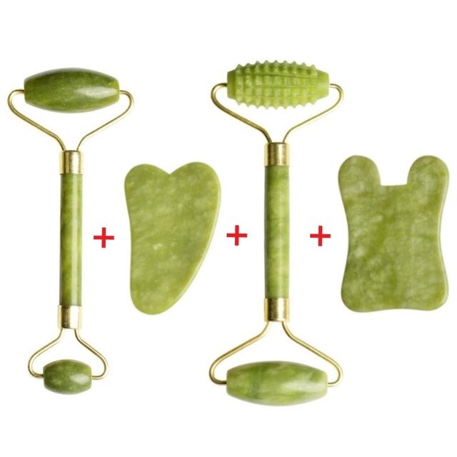 Natural Jade Massage Roller Guasha Board SPA Scraper