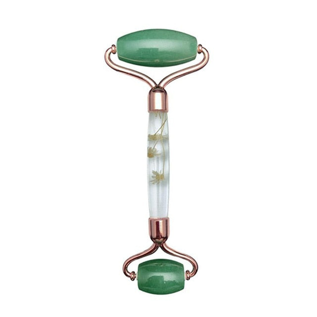 Rose Quartz Gouache Scraper Jade Roller