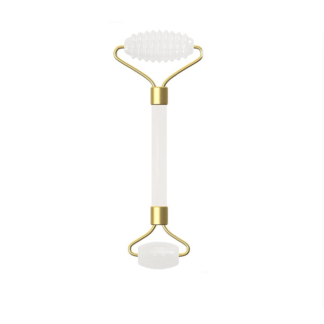 Rose Quartz Jade Roller Facial Massager Roller Real Stone