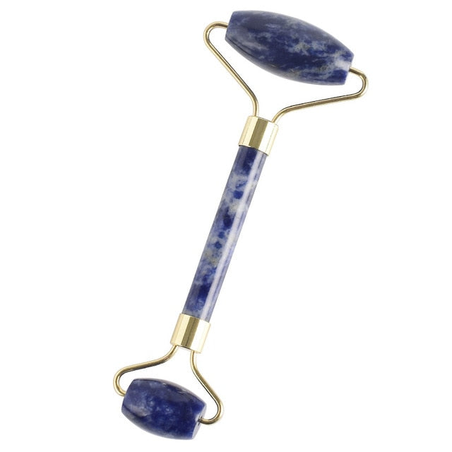 Rose Quartz Jade Roller Facial Massager Roller Real Stone