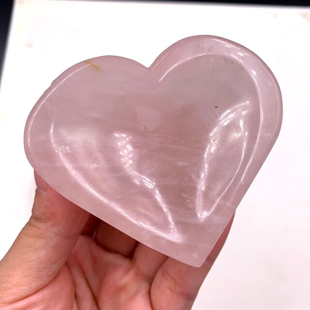 Natural Rose Quartz Crystal Bowl Ashtray Soap