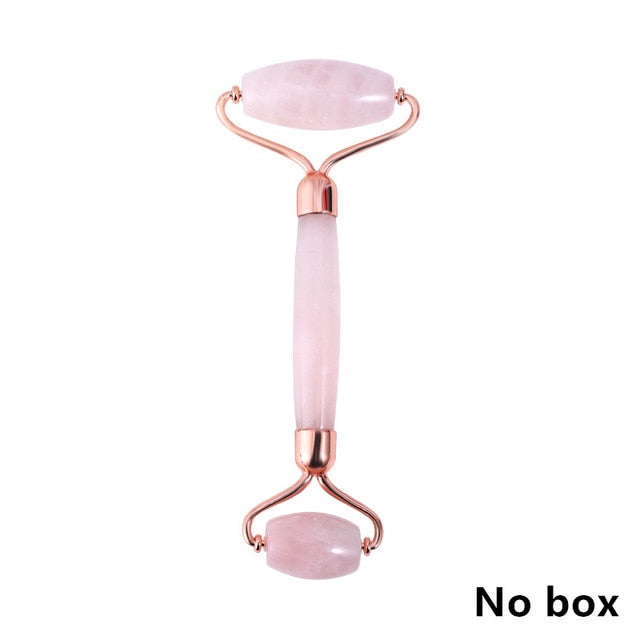 Rose Quartz Roller Massager Tool Natural Stone