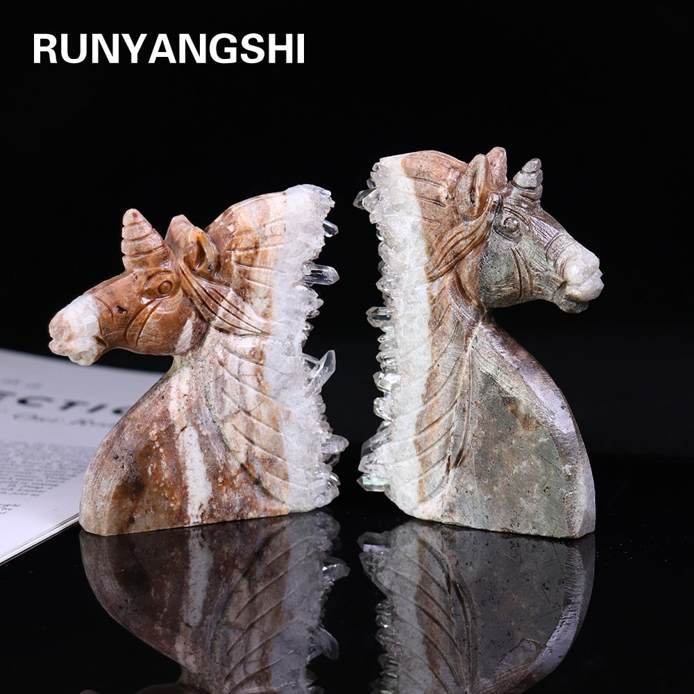 Natural Crystal Unicorn Hand Carving Gemstones