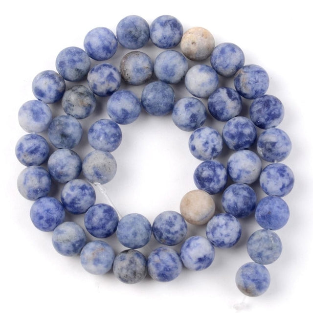 Natural Matte Frosted Stone Round Bead