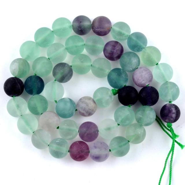 Natural Matte Frosted Stone Round Bead