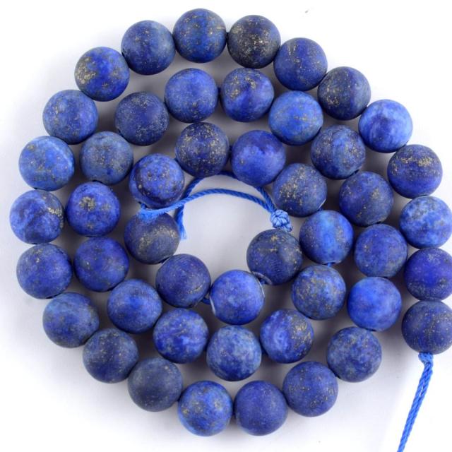 Natural Matte Frosted Stone Round Bead