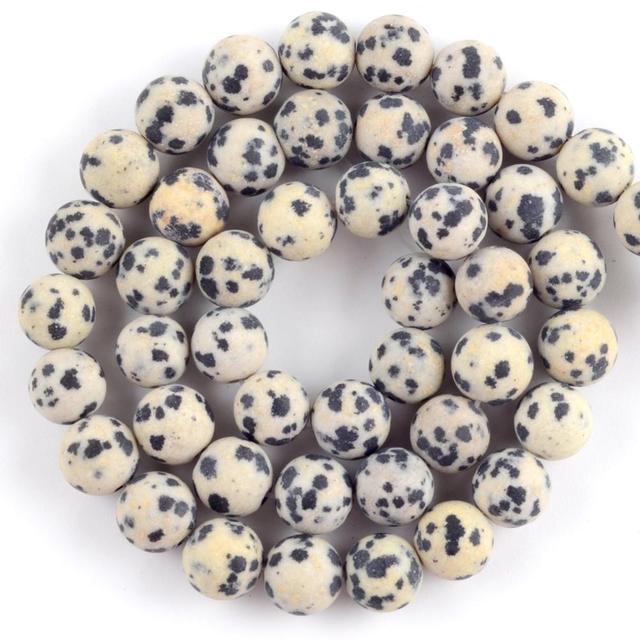 Natural Matte Frosted Stone Round Bead
