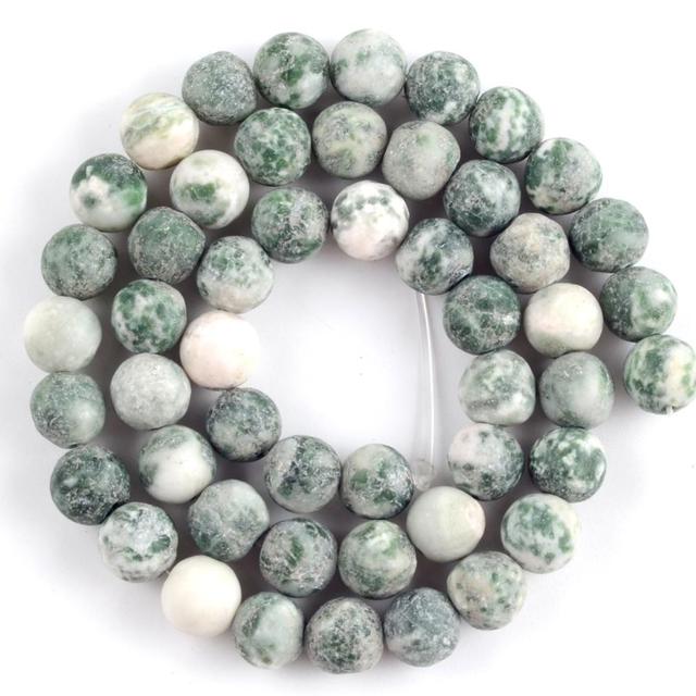 Natural Matte Frosted Stone Round Bead