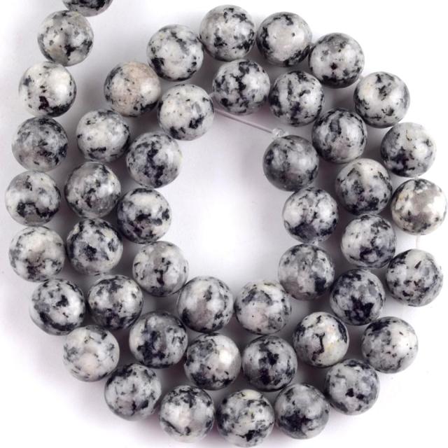 Natural Matte Frosted Stone Round Bead