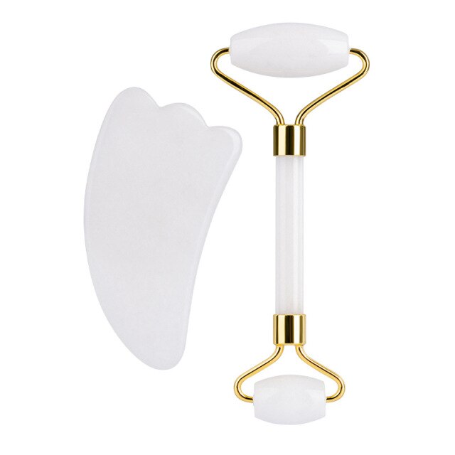 White Jade Face Massage Roller Gouache Scraper