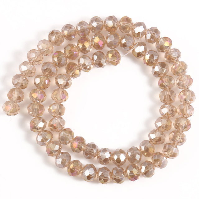 Crystal Glass Rondelle Beads Round Jades Accessories