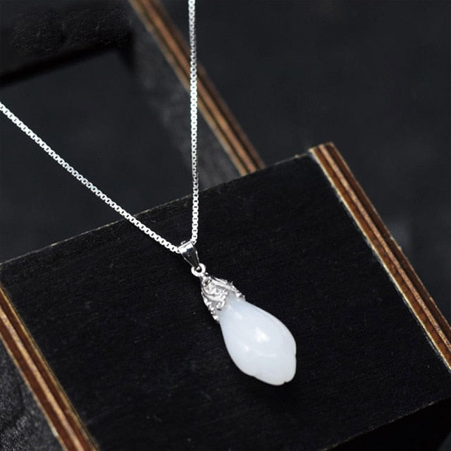 925 sterling silver Jade jewelry gold earrings