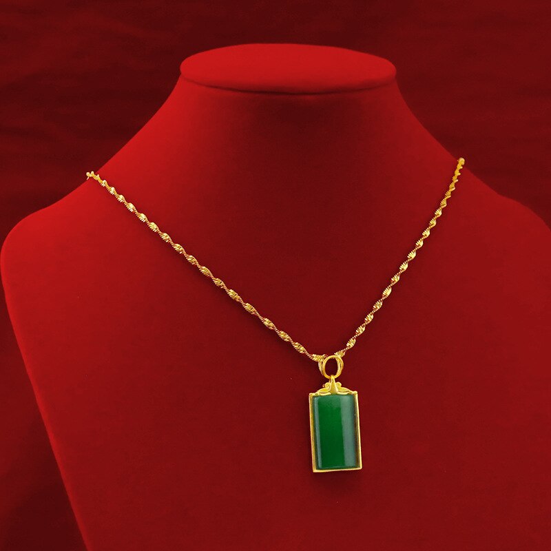 Necklace Gemstone Agate Jade Clavicle