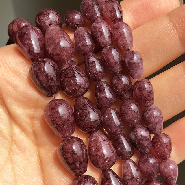 Natural Stone Water Drop Sunstone Chalcedony
