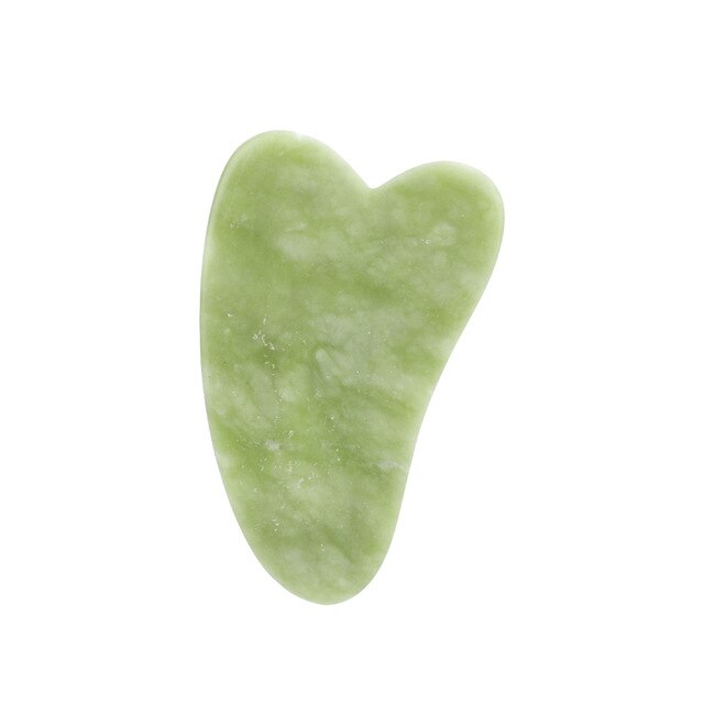 Jade Stone Heart-shaped Gua Sha Scraper Massage