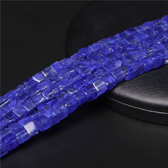 Natural Stone Square Jades Crystal Spacer Beads