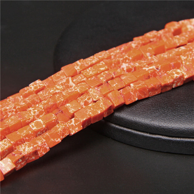 Natural Stone Square Jades Crystal Spacer Beads