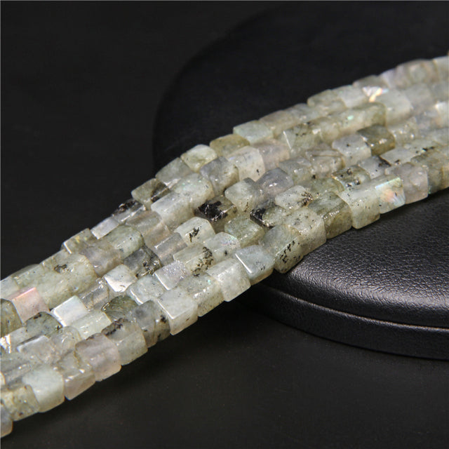 Natural Stone Square Jades Crystal Spacer Beads