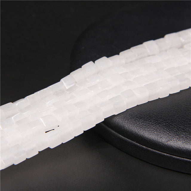 Natural Stone Square Jades Crystal Spacer Beads