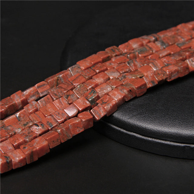 Natural Stone Square Jades Crystal Spacer Beads