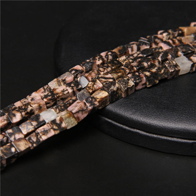 Natural Stone Square Jades Crystal Spacer Beads