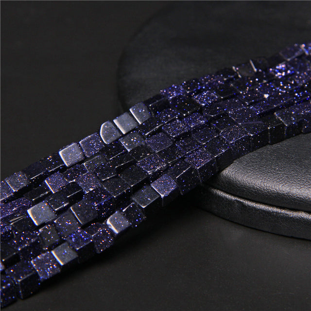 Natural Stone Square Jades Crystal Spacer Beads