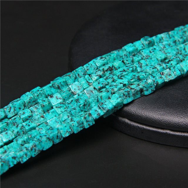 Natural Stone Square Jades Crystal Spacer Beads