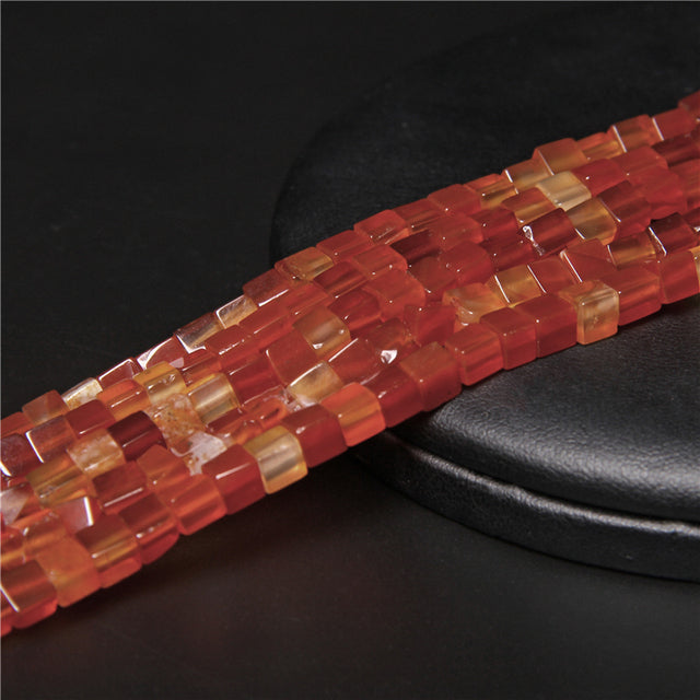 Natural Stone Square Jades Crystal Spacer Beads