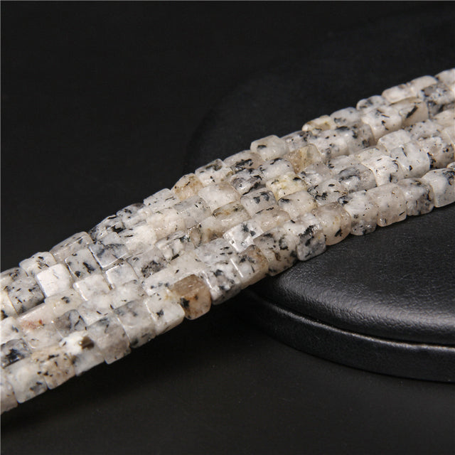 Natural Stone Square Jades Crystal Spacer Beads