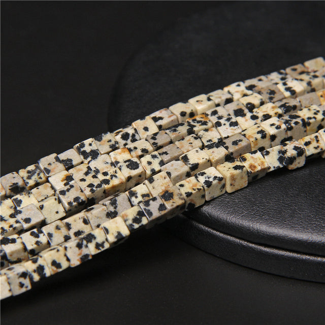 Natural Stone Square Jades Crystal Spacer Beads