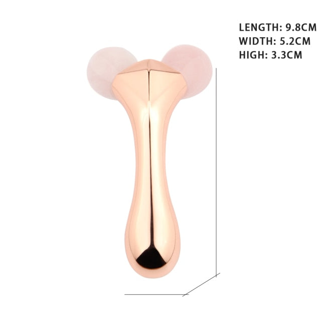 3D Face Lift Massager Crystal Jade Roller Facial Massage