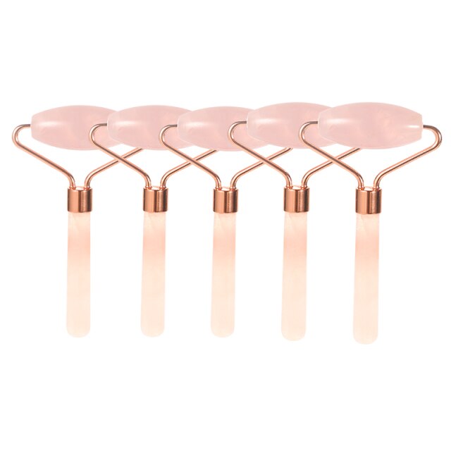 5 pieces Facial Massager Rose Quartz Roller Jade