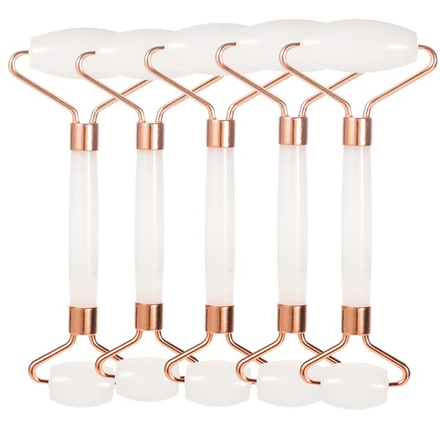 5 pieces Facial Massager Rose Quartz Roller Jade