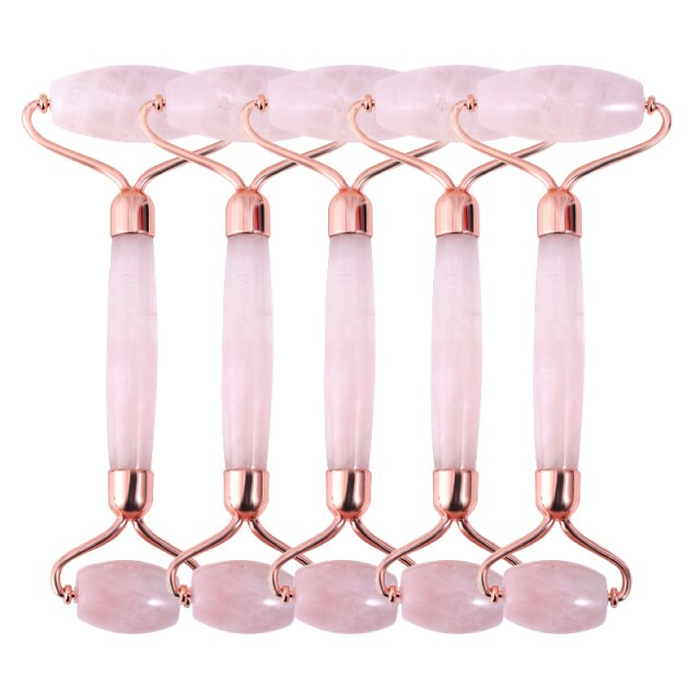 5 pieces Facial Massager Rose Quartz Roller Jade