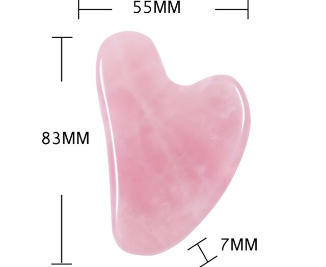 Rose Quartz Jade Guasha Detox Board Natural Stone