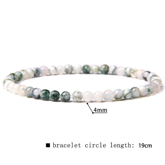 Green Blue Mini Beads Bracelet Cat Eye Jades