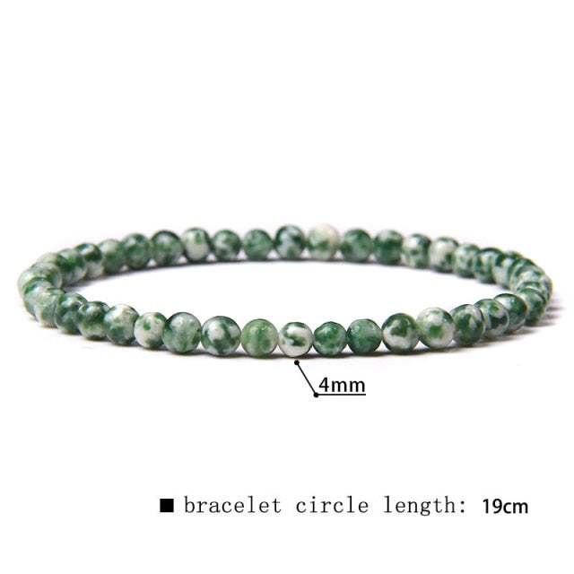 Green Blue Mini Beads Bracelet Cat Eye Jades