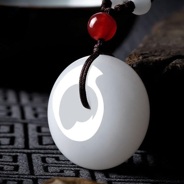 Natural Green Jade Safety Buckle Charm Jewelry