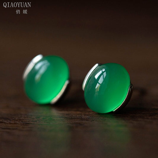 Emerald Green chalcedony Carnelian Gemstone Jewelry