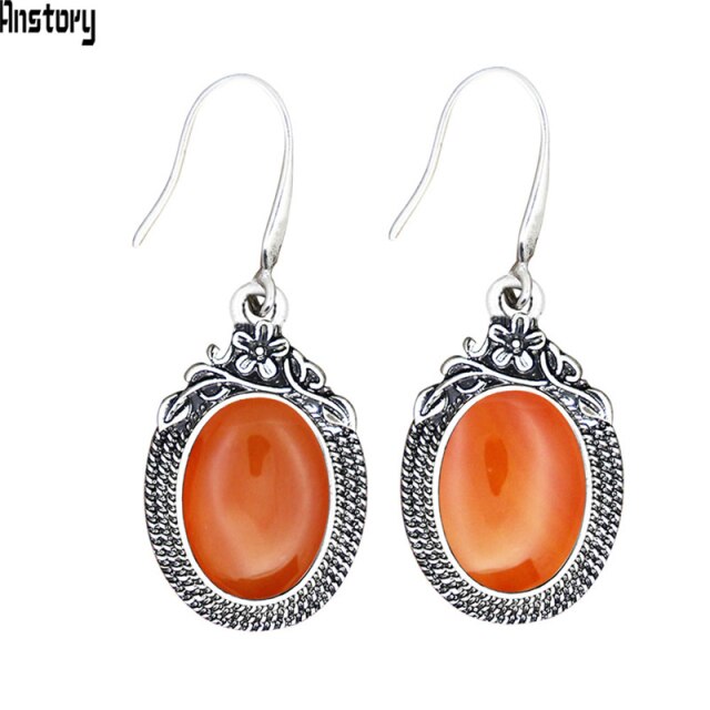 Natural Quartz Lapis Jades Earrings Natural Stone