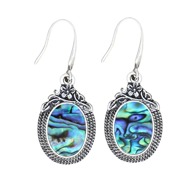 Natural Quartz Lapis Jades Earrings Natural Stone