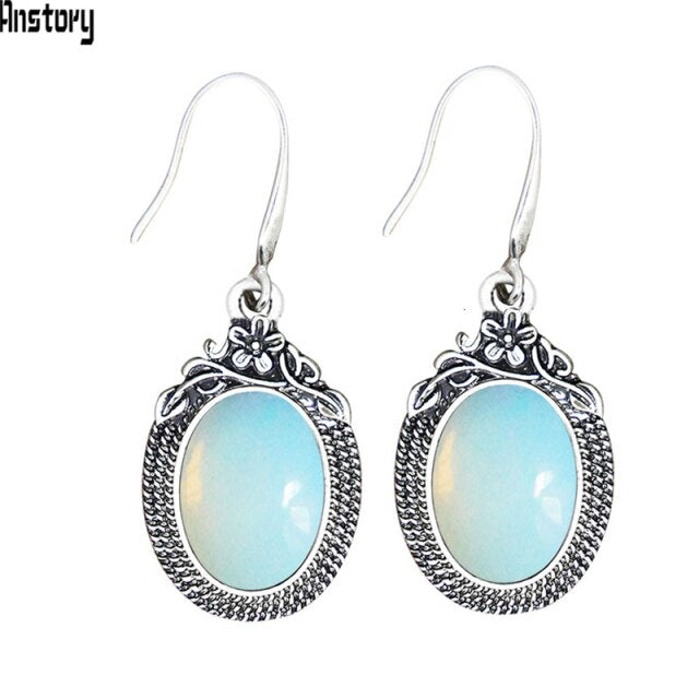 Natural Quartz Lapis Jades Earrings Natural Stone