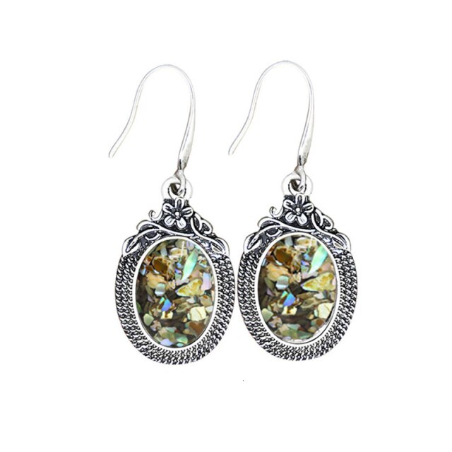 Natural Quartz Lapis Jades Earrings Natural Stone