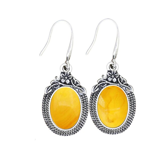 Natural Quartz Lapis Jades Earrings Natural Stone