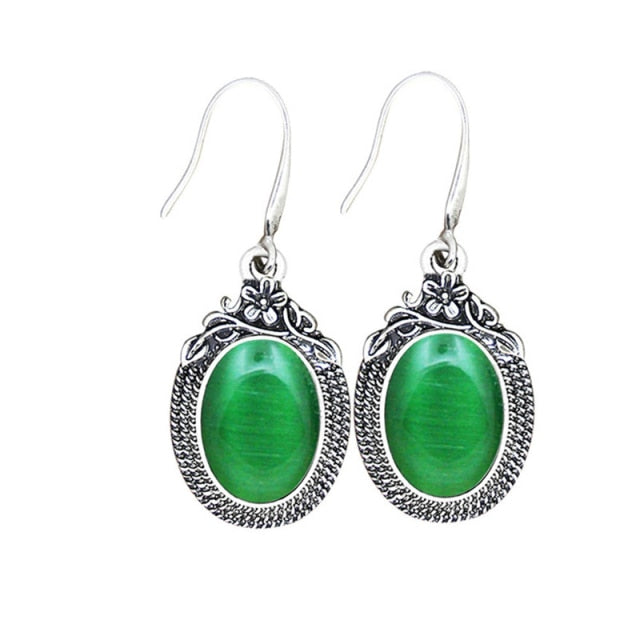 Natural Quartz Lapis Jades Earrings Natural Stone