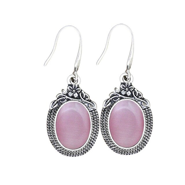 Natural Quartz Lapis Jades Earrings Natural Stone