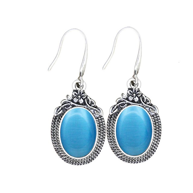 Natural Quartz Lapis Jades Earrings Natural Stone