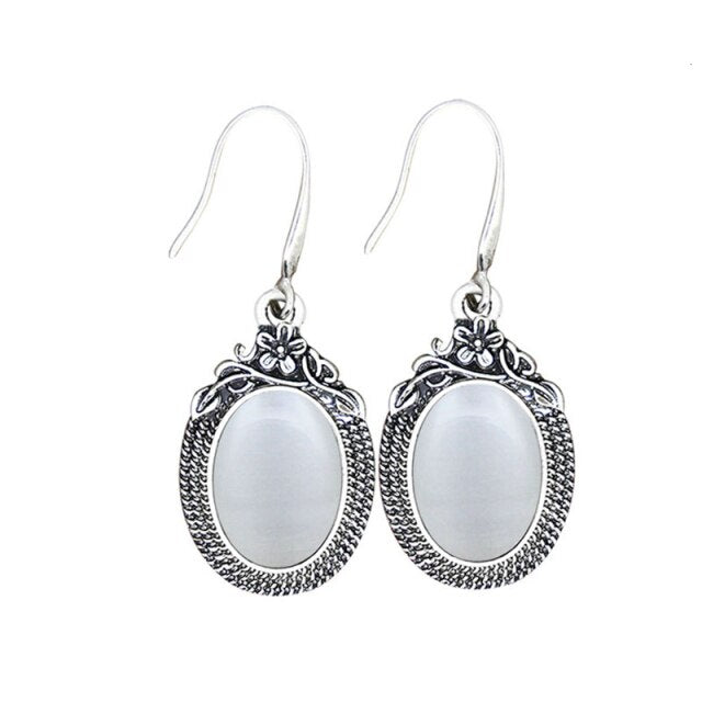 Natural Quartz Lapis Jades Earrings Natural Stone