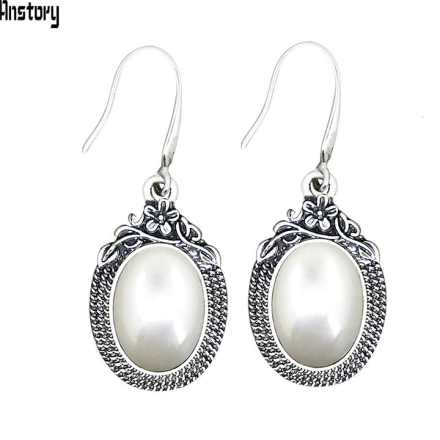 Natural Quartz Lapis Jades Earrings Natural Stone