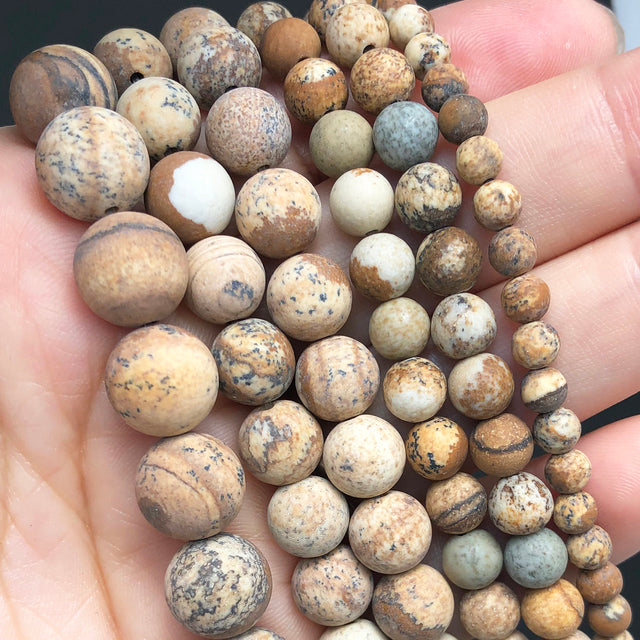 Natural Matte Frosted Jades Quartz Stone Round